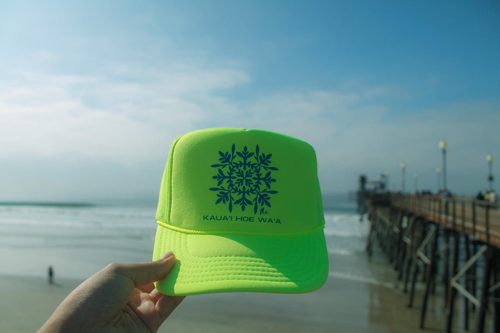 Limited edition Kauai Hoe Waʻa x MaileMiyakeStudio trucker hat collab!