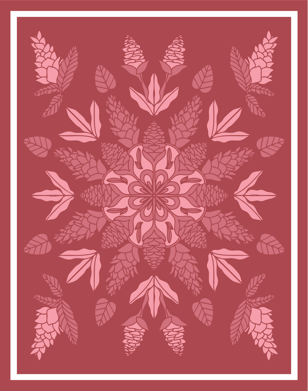 11x14" - Hawaiian Mandala Plant Print