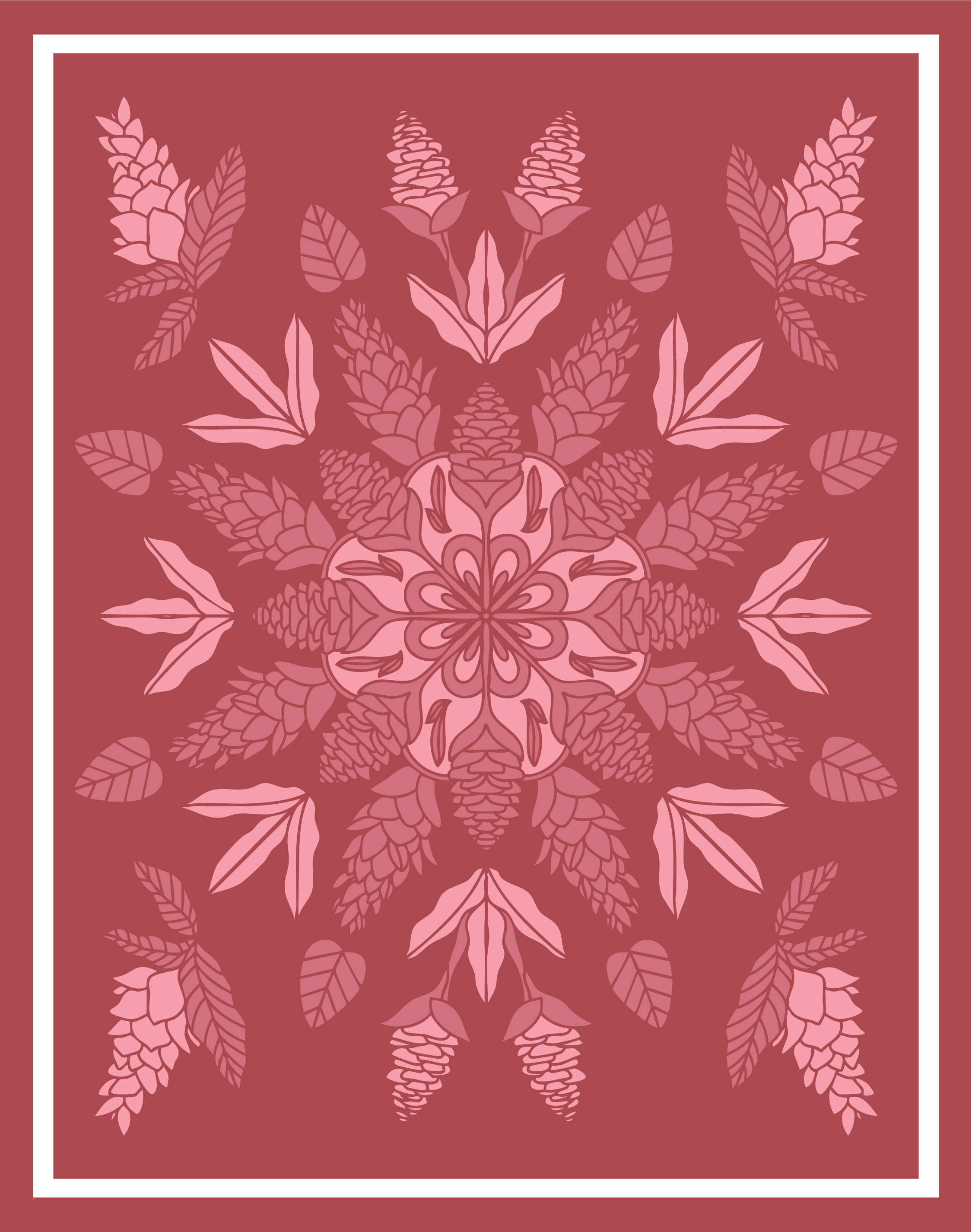 11x14" - Hawaiian Mandala Plant Print