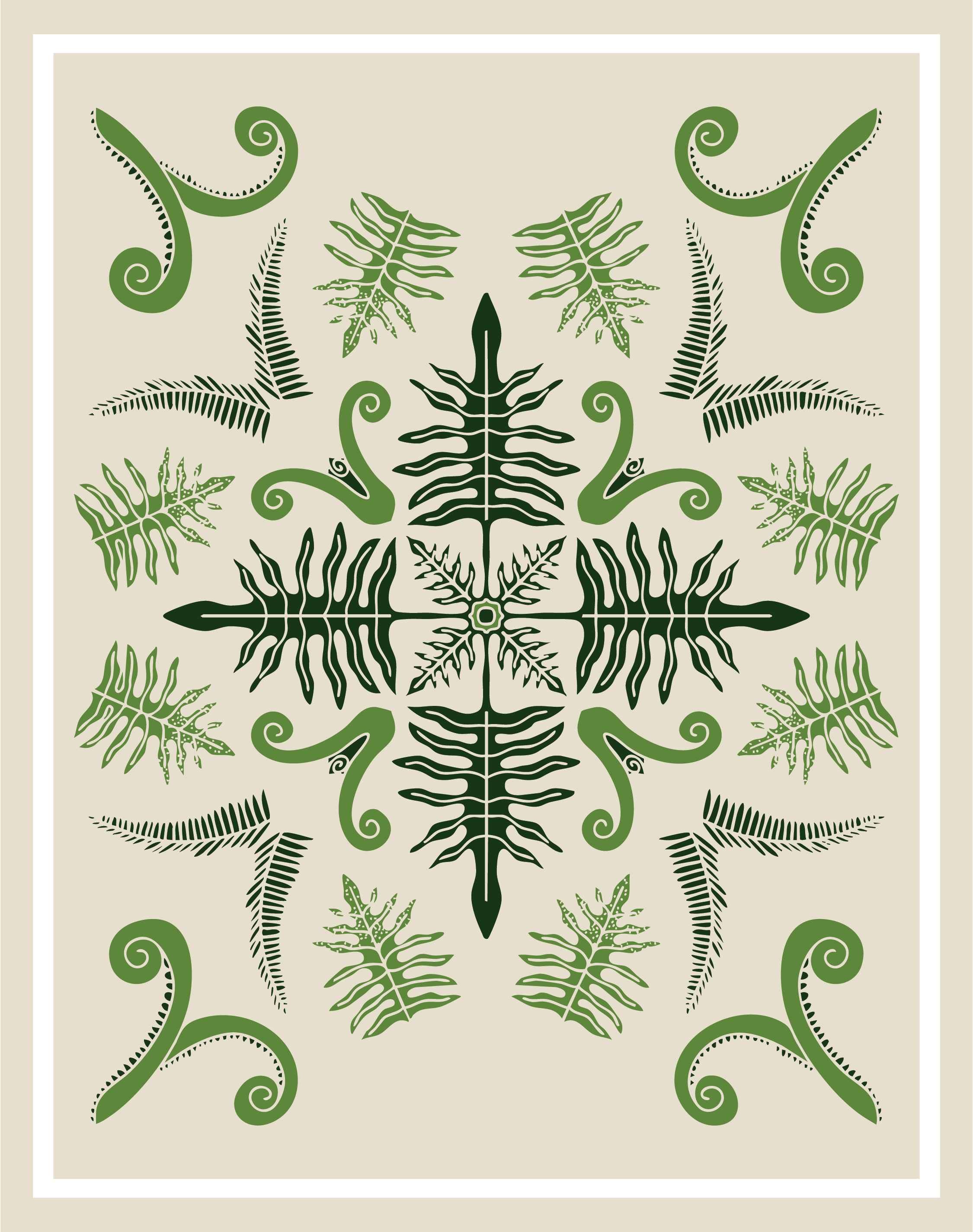 11x14" - Hawaiian Mandala Plant Print