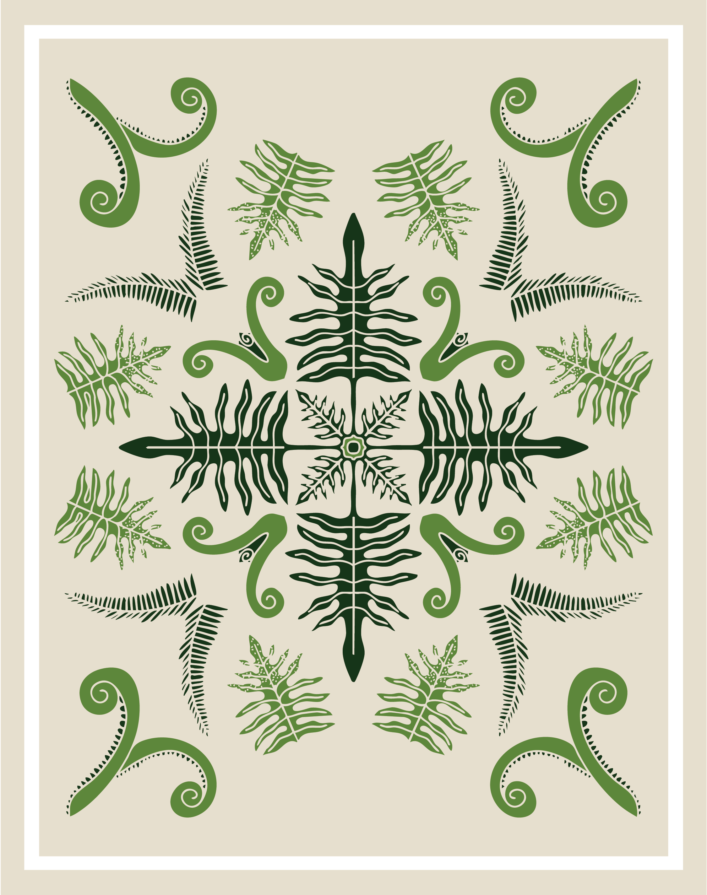 11x14" - Hawaiian Mandala Plant Print