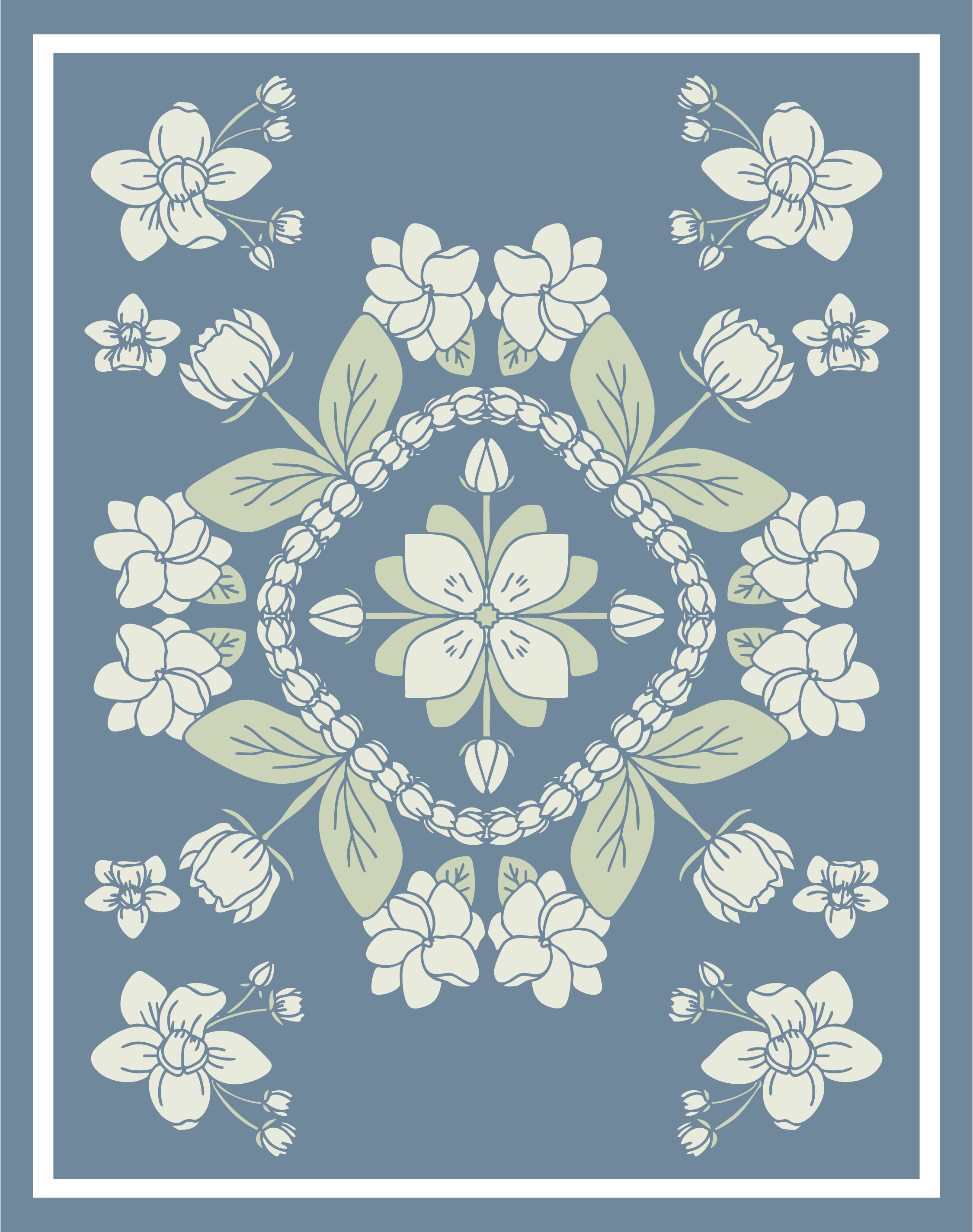 11x14" - Hawaiian Mandala Plant Print