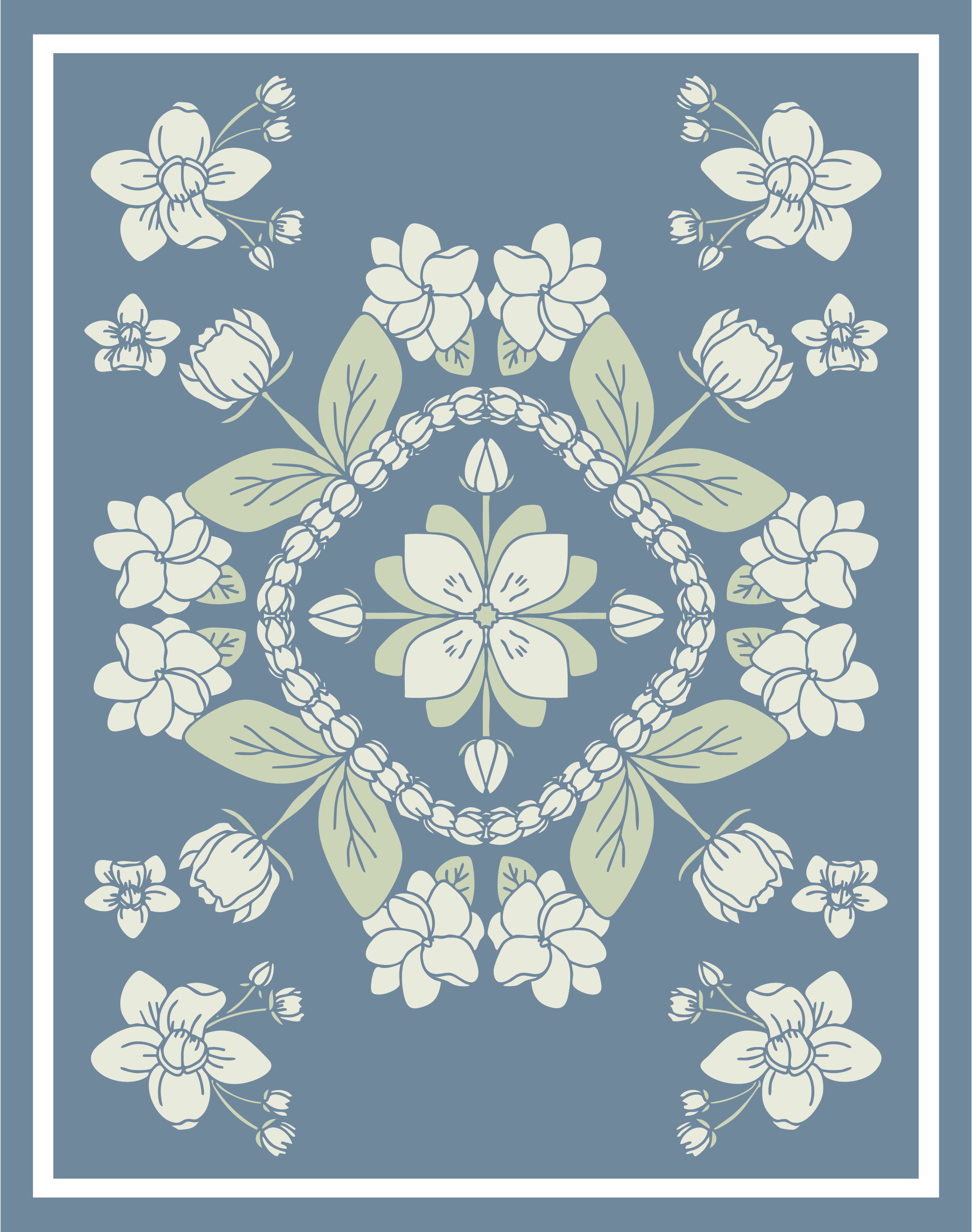 11x14" - Hawaiian Mandala Plant Print