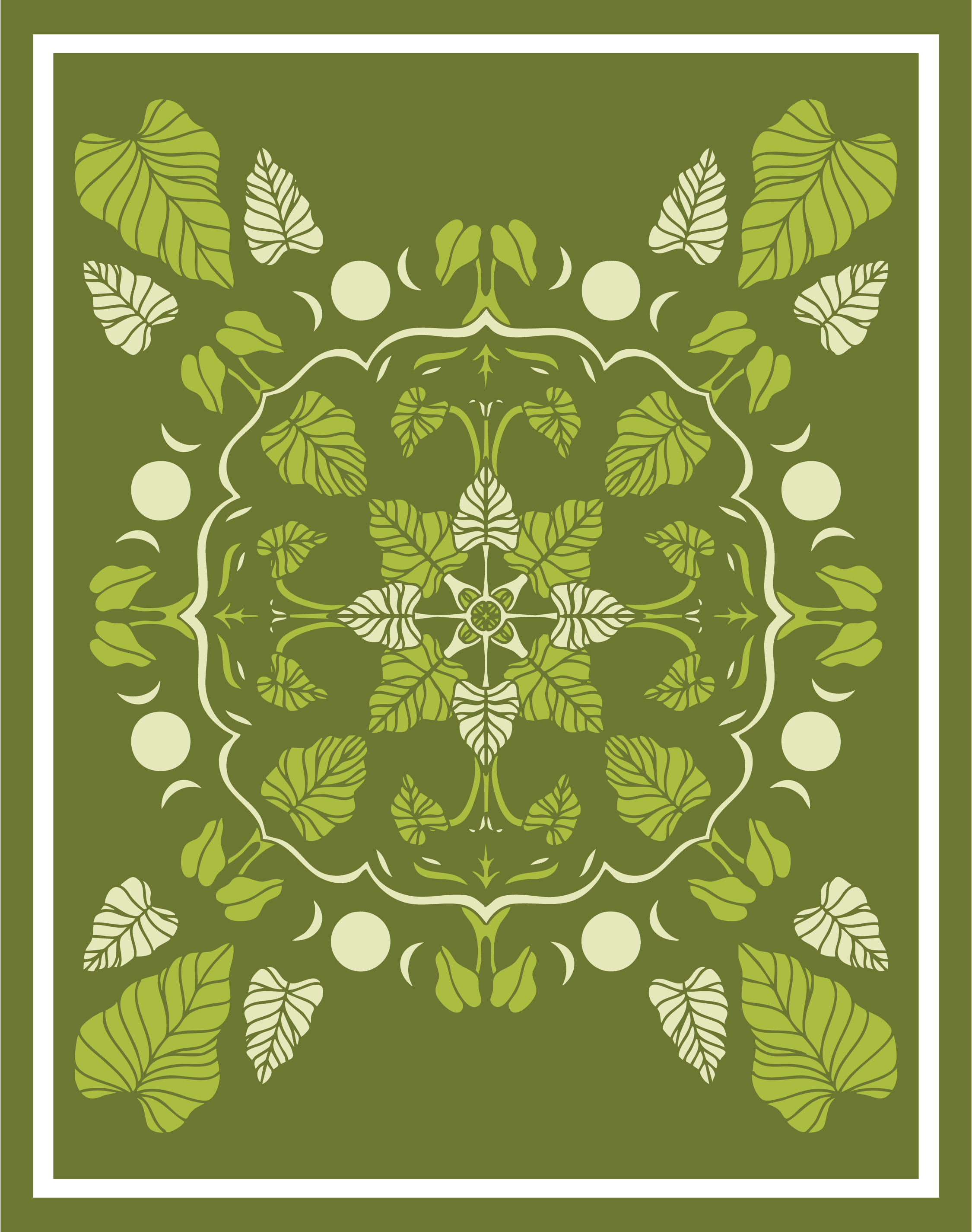 11x14" - Hawaiian Mandala Plant Print
