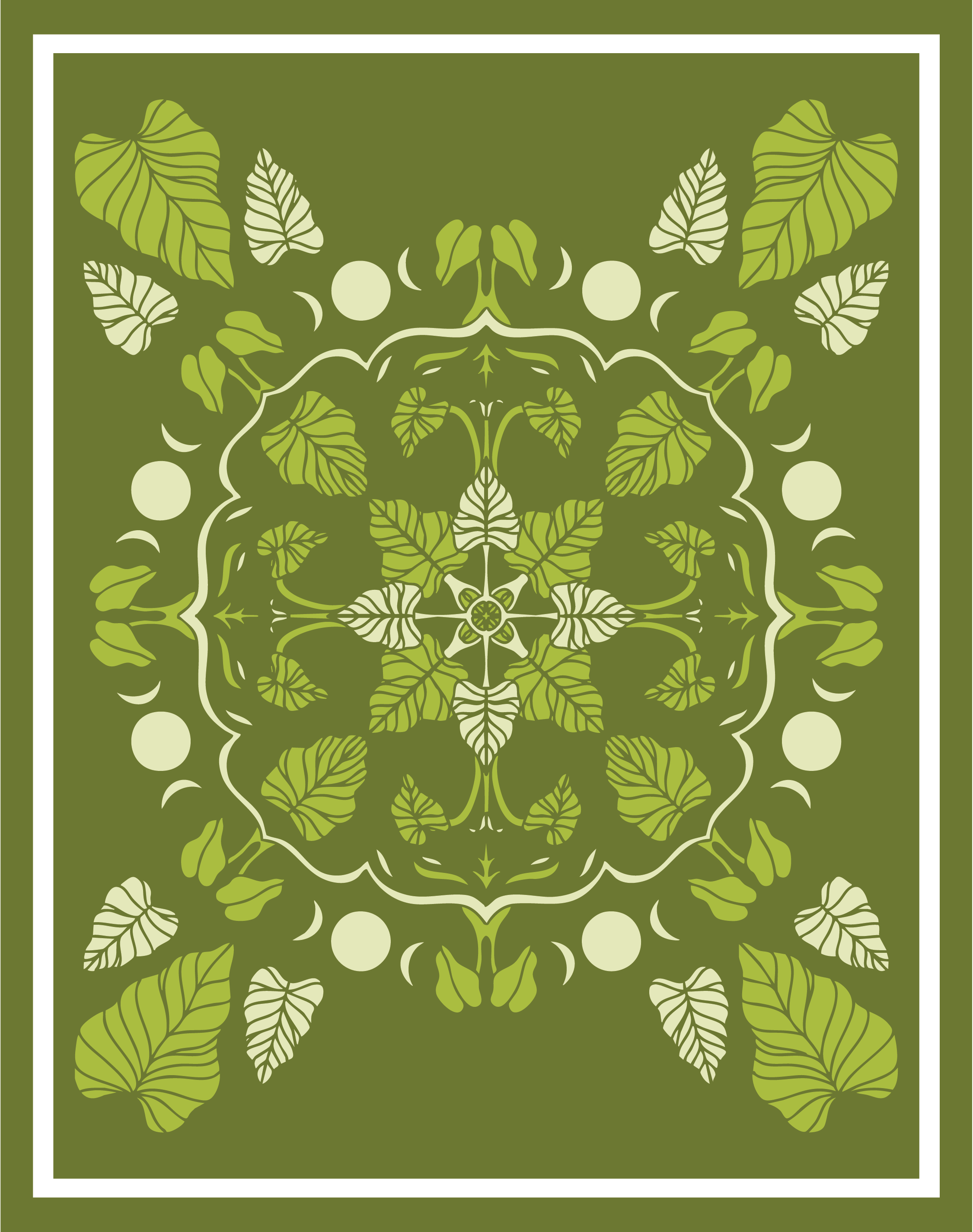11x14" - Hawaiian Mandala Plant Print