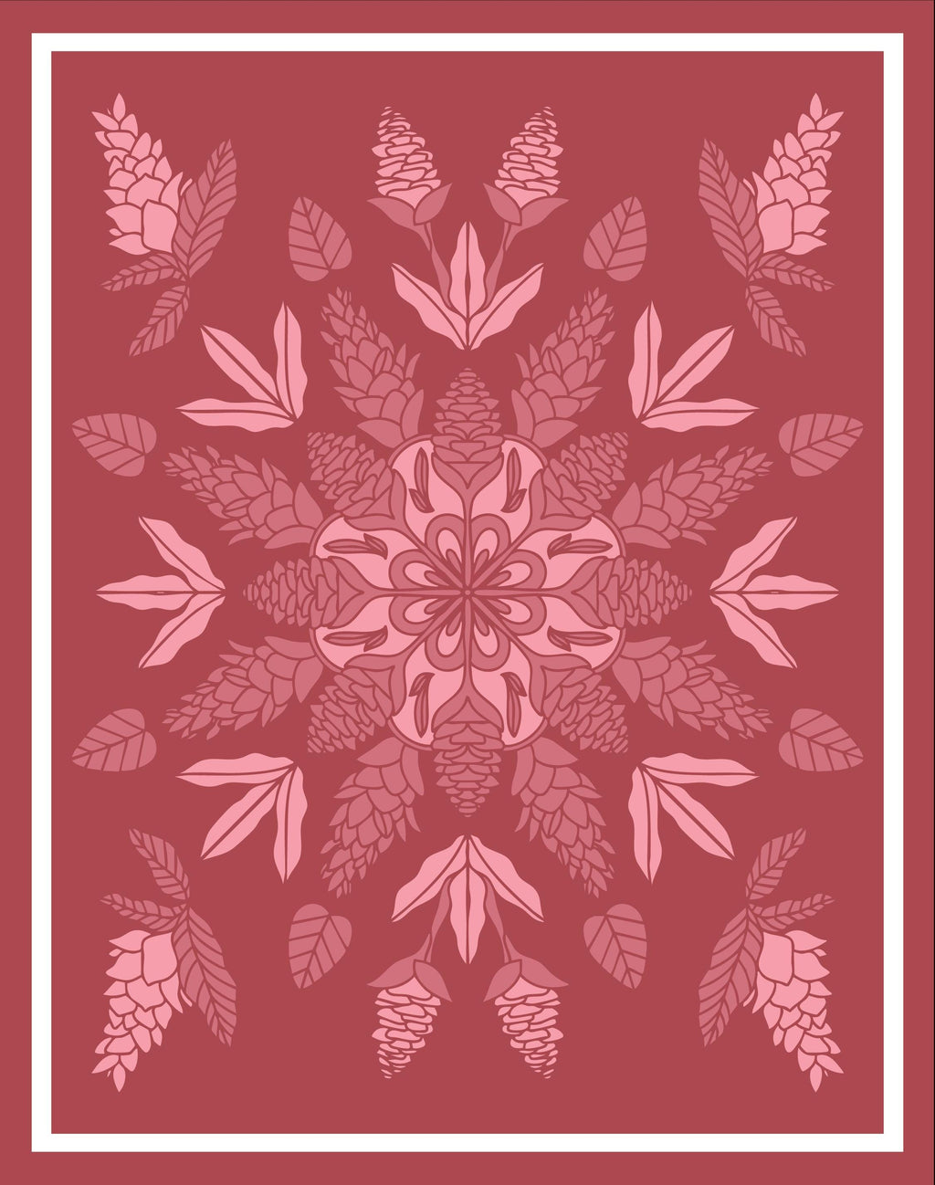 11x14" - Hawaiian Mandala Plant Print
