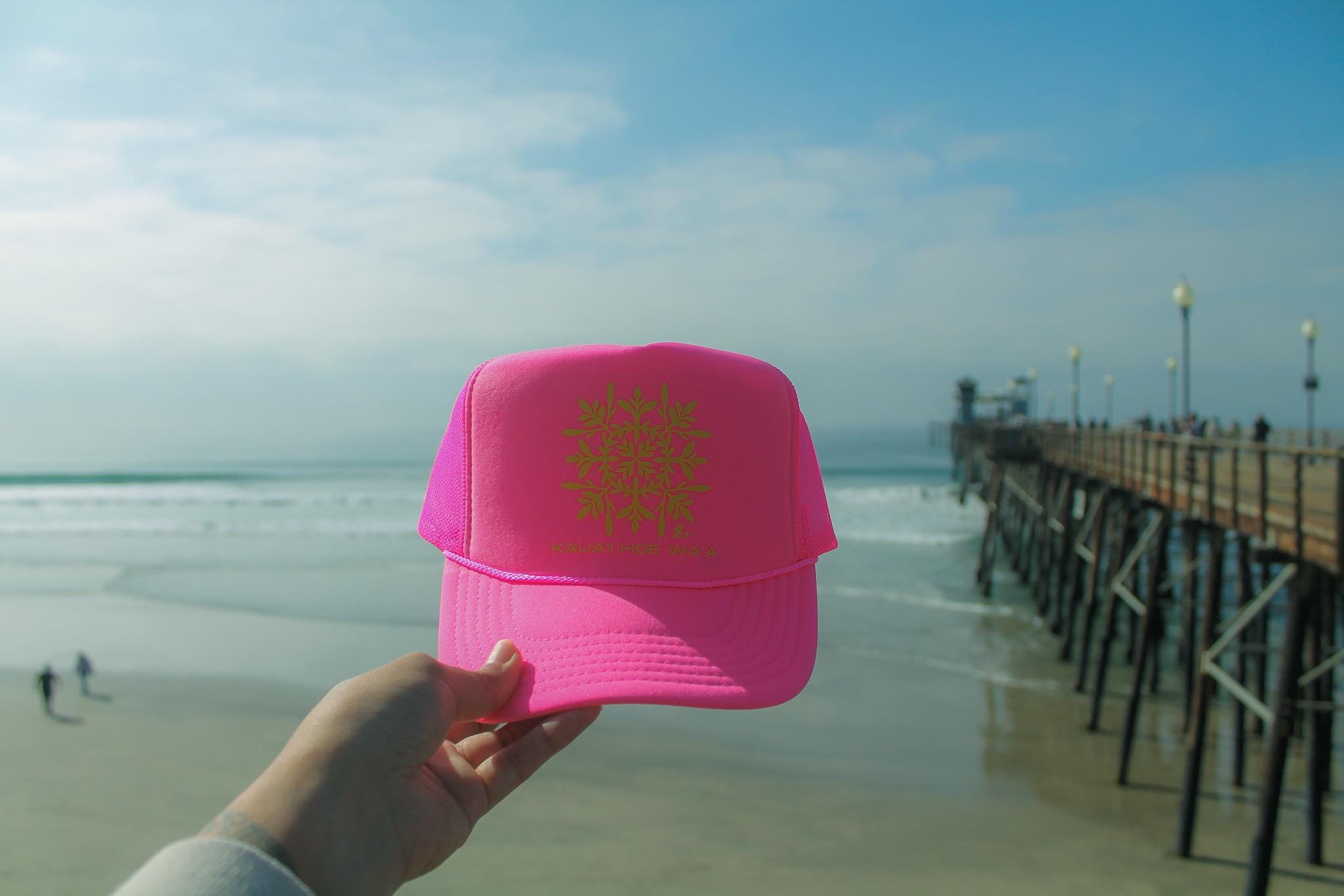 Limited edition Kauai Hoe Waʻa x MaileMiyakeStudio trucker hat collab!