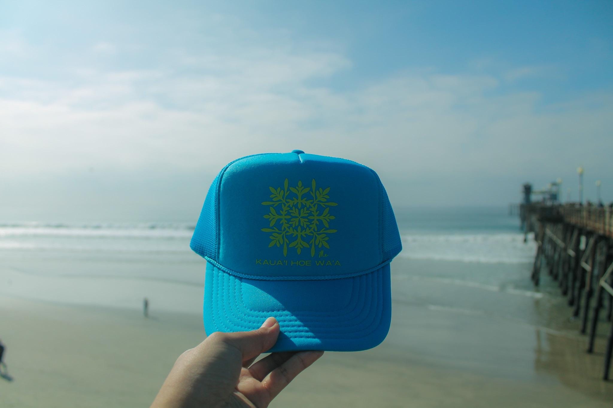 Limited edition Kauai Hoe Waʻa x MaileMiyakeStudio trucker hat collab!